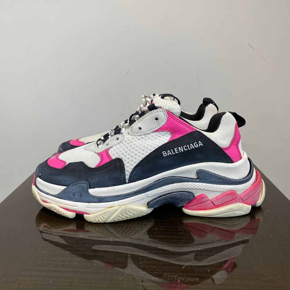 Balenciaga Triple S Bicolor Purple Trainers Chunky Sneakers Women's 41 US 11 - Picture 5 of 12